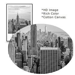 Affiche imprimée de voyage de New York en noir et blanc, peinture sur toile artistique murale unique, coordonnées minimalistes, décoration d'intérieur small picture n° 5