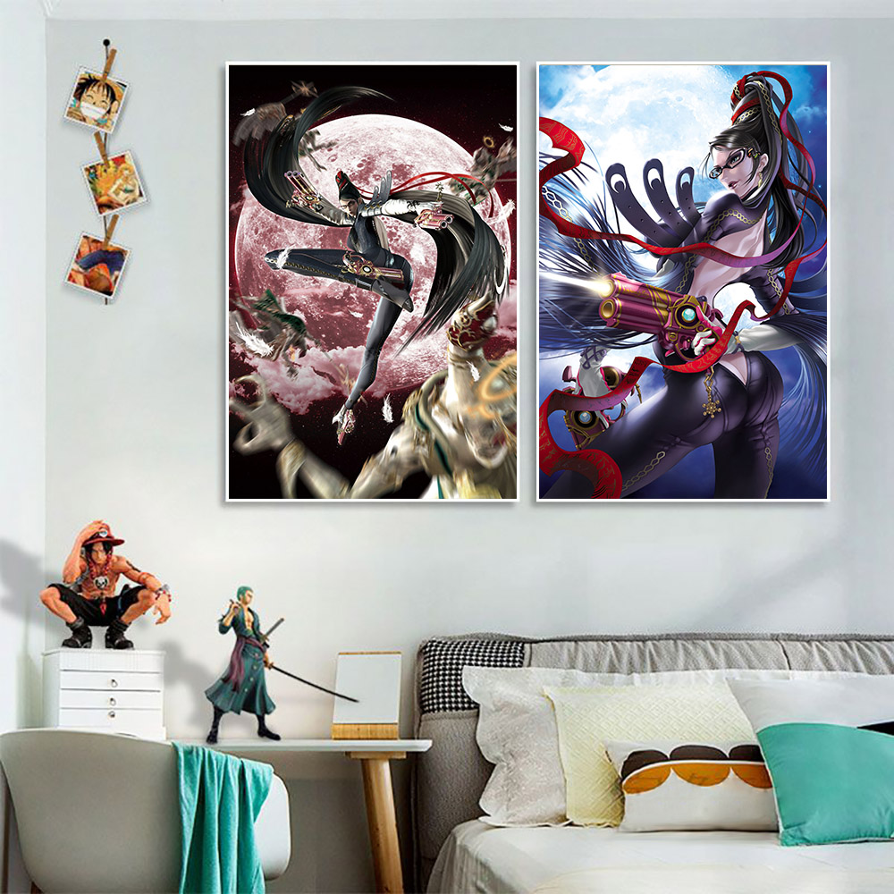 Bayonetta – affiche en toile HD, décor de chambre à coucher, paysage sportif, bureau, cadeau n° 1