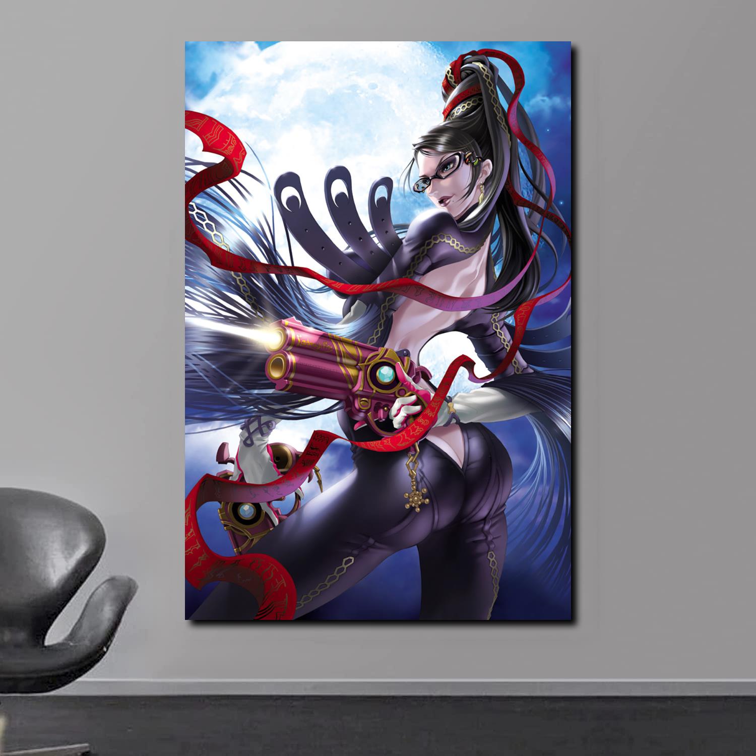 Bayonetta – affiche en toile HD, décor de chambre à coucher, paysage sportif, bureau, cadeau n° 2