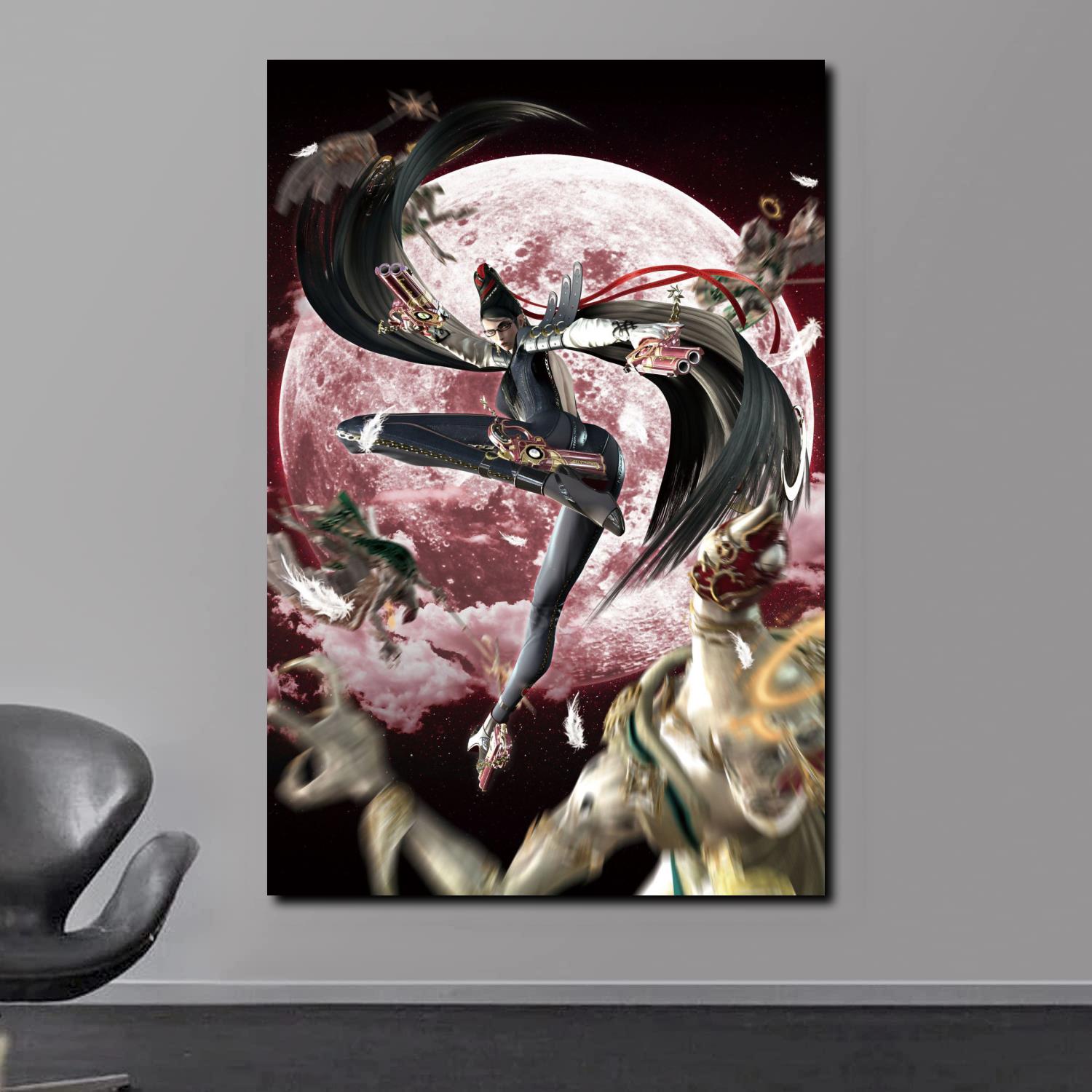 Bayonetta – affiche en toile HD, décor de chambre à coucher, paysage sportif, bureau, cadeau n° 3