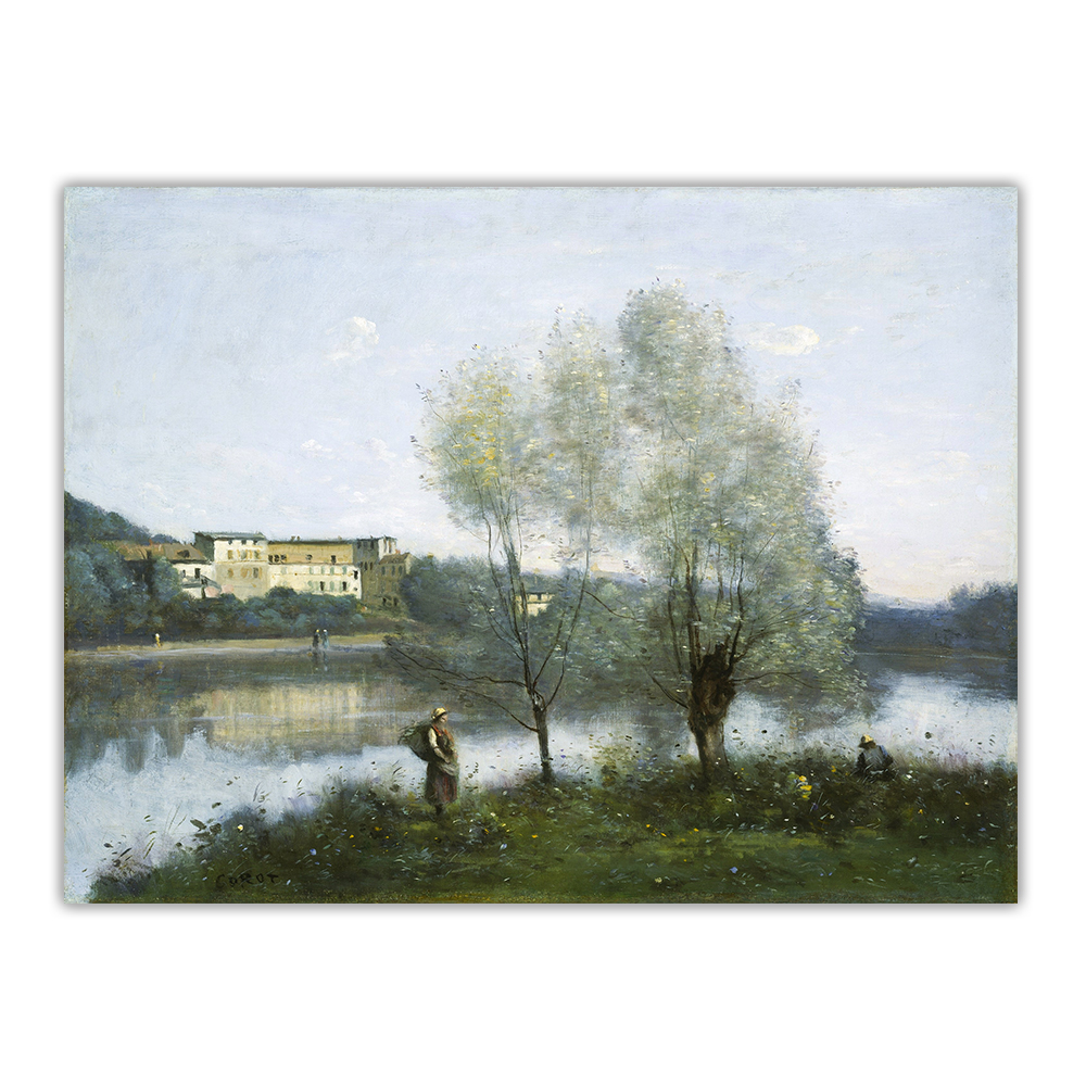 Citon Jean Baptiste Camille Corot, Ville d'Avray,1867, Toile, Art, Peinture à l'huile, Oeuvre, Affiche, Image, Décoration murale, Décoration de la maison n° 5