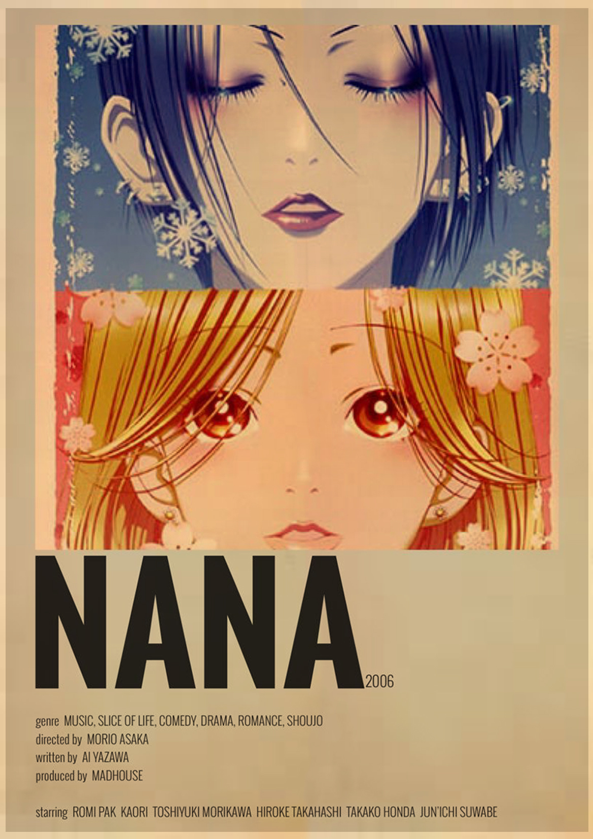 Affiches d'anime NANA rétro, papier kraft, autocollant, bricolage, vintage, chambre, bar, cadeau esthétique, impressions drôles, art, mur, coutumes, chaud, 73 n° 2