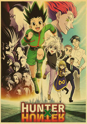 Affiche de Hunter x Hunter en papier kraft pour la décoration de la maison, art mural rétro, populaire et classique, anime japonais small picture n° 5