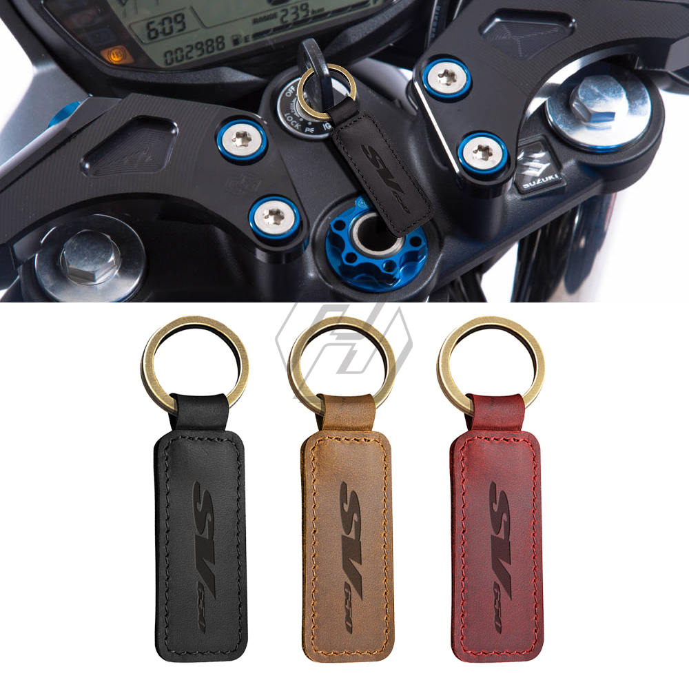 Porte-clés de moto en cuir de vachette, porte-clés, Suzuki SV650, SV 650, SV650X, SV650S n° 3