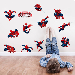 Autocollants Muraux Disney Spiderolk pour Chambre d'Enfant, Décoration de Maison, Marvel Hero, Dessin Animé, Affiches de Lancer, Art Mural, DIY small picture n° 1