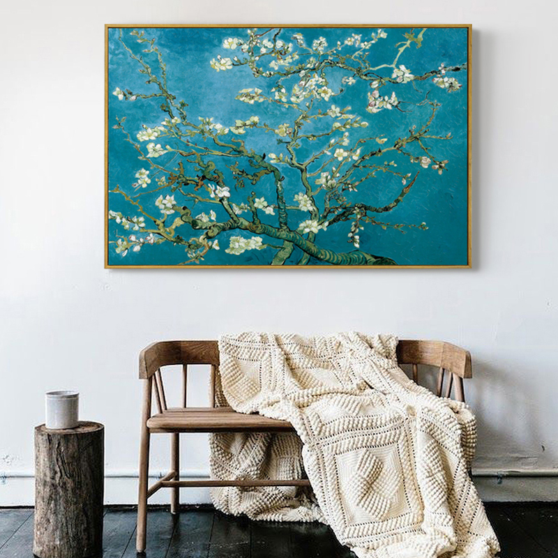 Peinture à l'huile Van Gogh, célèbre artiste, ciel étoilé, Iris, fleur, lever du soleil, paysage, toile, affiche imprimée, photo, décoration murale n° 5