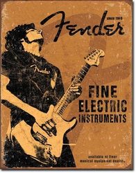 Fender Stratoc84Guitars Metal Wall Sign, Retro Poster, Bar, BCUR, Club, Club, House Decoration, 20x30 cm, 18 small picture n° 4