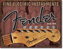 Fender Stratoc84Guitars Metal Wall Sign, Retro Poster, Bar, BCUR, Club, Club, House Decoration, 20x30 cm, 18 small picture n° 3