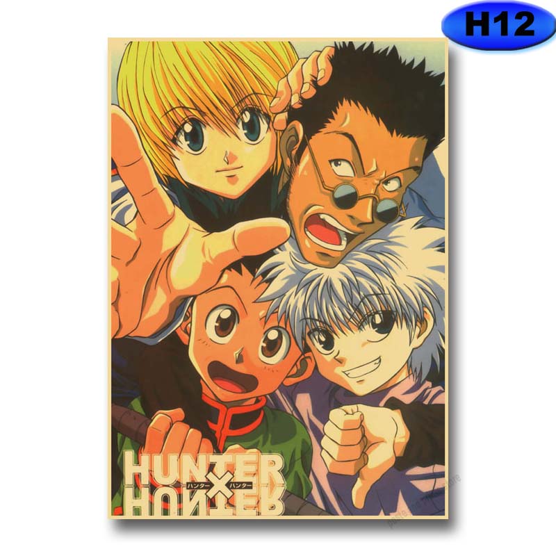 Affiche Vintage de Hunter X Hunter, en papier Kraft, décoration murale pour la maison, salon, Bar, café n° 4