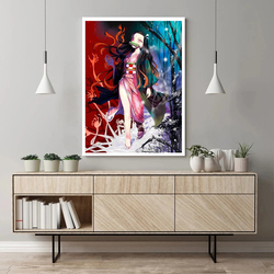 Peinture sur toile japonaise Anime Manga Demon Slayer, Kamado Nezuko, affiches Rick, décoration artistique murale, impressions vivantes, gérer la maison small picture n° 4