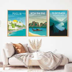 Affiche de plage de voyage de dubaï, paysage touristique, peinture sur toile, Art mural, décoration de chambre à coucher, décor small picture n° 2