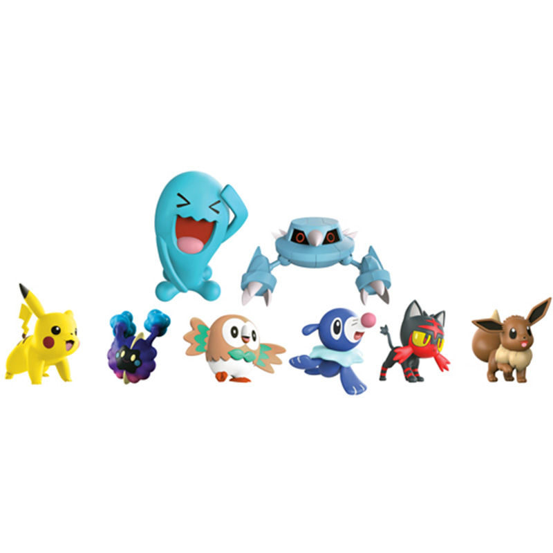 Figurines de Dessin Animé Pokemon Rockruff SLaura tle Charizard Eevee Machop Sobble fellow pix Sicilax Charmander Pikachu, Jouet n° 3