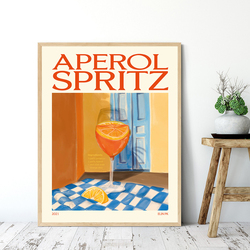 Affiche Imprimée de Dessin Animé, Jus de Fruits, Aperol Spritz, Sangria Clics, Negroni, Peinture sur Toile, Club, Bar, Boutique, Décoration de Maison, Cadeaux small picture n° 4