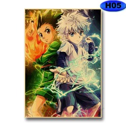 Affiche Vintage de Hunter X Hunter, en papier Kraft, décoration murale pour la maison, salon, Bar, café small picture n° 5