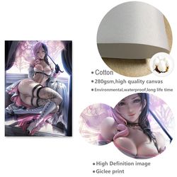 Impression personnalisée Anime Ninja Tsunade Nude Sexy Girl Art Poster, Art mural, Peinture sur toile, Chambre à coucher, Décoration d'intérieur, Image, 16x24, 24x36 pouces small picture n° 5