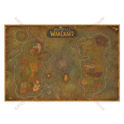 Affiche de jeu de carte du monde World of Warcraft, papier kraft, peinture, art mural, décor à la maison, affiches WOW, papier peint de carte du monde, décor de salon small picture n° 4