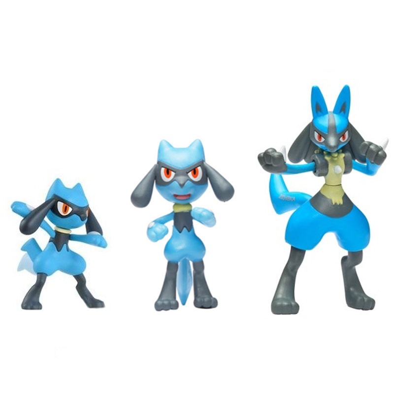 Figurines de Dessin Animé Pokemon Rockruff SLaura tle Charizard Eevee Machop Sobble fellow pix Sicilax Charmander Pikachu, Jouet n° 6