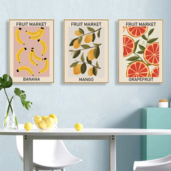 Affiches et imprimés Vintage du marché des fruits, cerise, citron, poire, banane, Orange, Art mural, toile, peinture, photos murales, décor de cuisine small picture n° 4