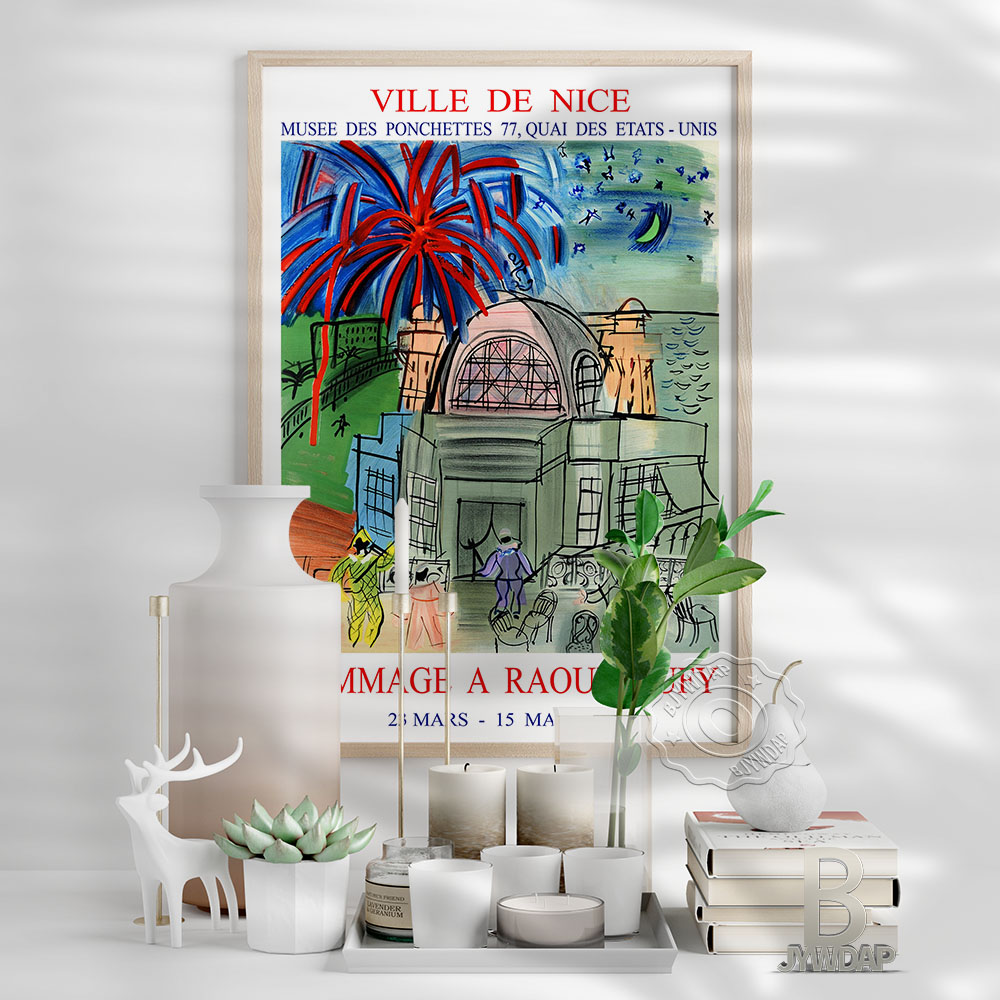 Raoul Dufy – affiche De musée d'exposition, impression d'art français Vintage, cadeau De décoration murale pour la maison, Ville De Nice - Hommage A Raoul Dufy 1954 n° 3