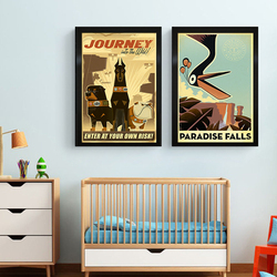 Affiches et imprimés de dessins animés Pixar UP de Disney, pour chambre d'enfant, maison volante, peinture sur toile, décor mural pour la maison small picture n° 4