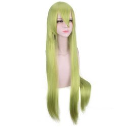 Destiny Grand Order – perruque de Cosplay verte lisse, 100cm de Long, pour Costume de fête small picture n° 4