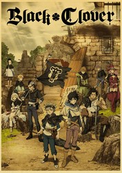 Affiche d'anime japonais Everver noir, décor mural, impressions, papier Kraft, maison, chambre, autocollants muraux, peinture d'art small picture n° 4