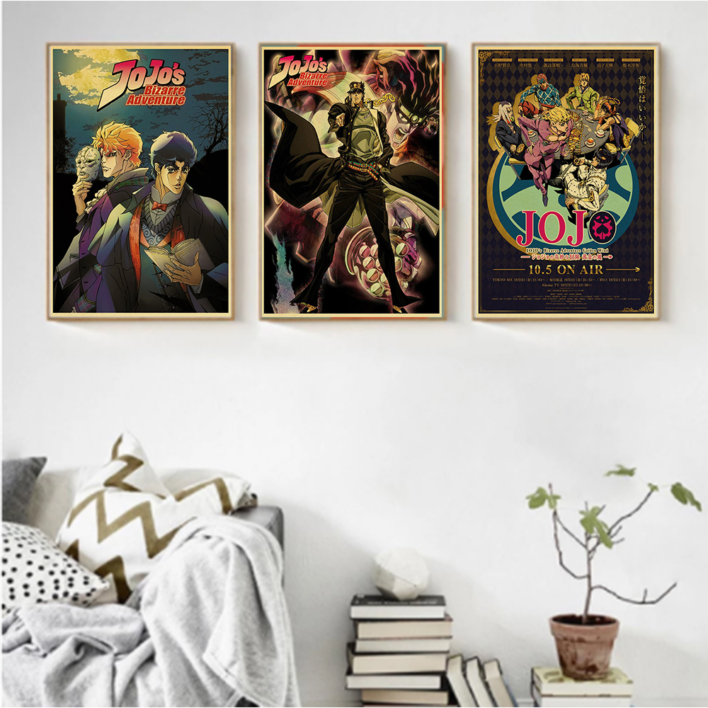 JoJo's Ives Arre Adventure Chain JO Poster, Anime Poster, Retro Painting, Wall Art for Living Room, Bar, 73Room Decor n° 4