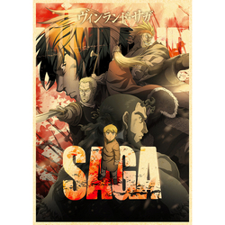 Vinland Saga-Affiche Murale en Papier Kraft pour Décoration de Maison, 73 Autocollants small picture n° 5