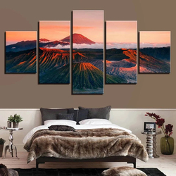 Peinture sur toile d'art mural, affiche de paysage moderne, décoration modulaire, salon, chambre à coucher, 5 pièces