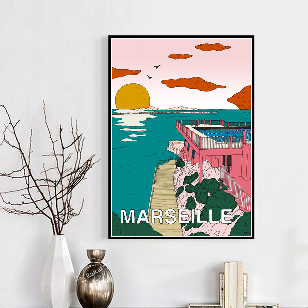 France Marseille Ahéritage Olive Travel Canvas, Customs Posters, Wall Manage, Home Decoration, Gift n° 5