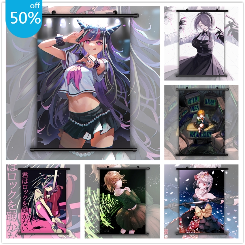 Danganronpa – affiches de dessin animé Fujisaki Chihiro Mioda Ibuki, peinture sur toile, décor mural, image d'art mural pour la décoration de la maison n° 1