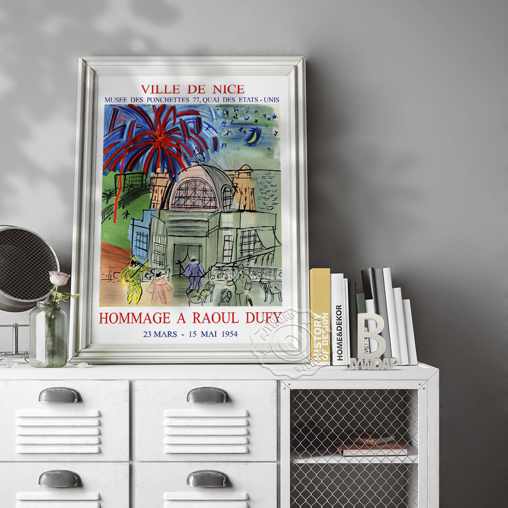 Raoul Dufy – affiche De musée d'exposition, impression d'art français Vintage, cadeau De décoration murale pour la maison, Ville De Nice - Hommage A Raoul Dufy 1954 n° 6