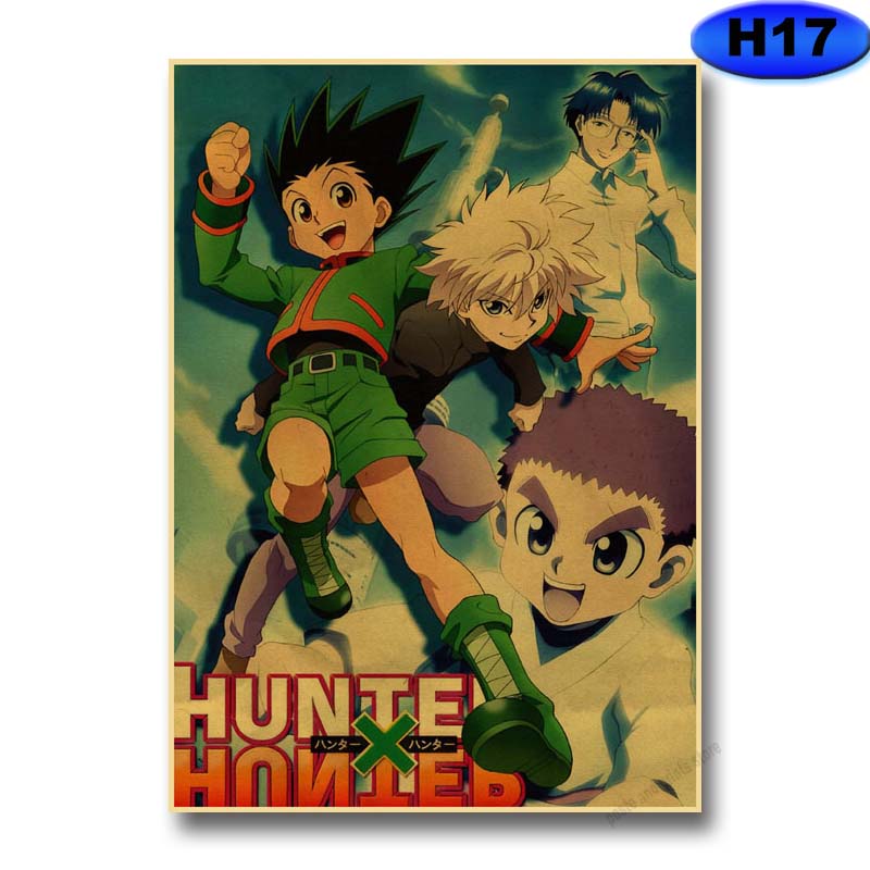 Affiche Vintage de Hunter X Hunter, en papier Kraft, décoration murale pour la maison, salon, Bar, café n° 6