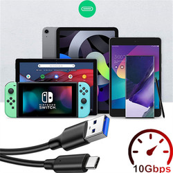 USB3.2 Gen2 10Gbps USB A vers USB C câble de transfert de données court USB C SSD câble QC 3.0 charge rapide de rechange pour OculusQuest2 câble VR small picture n° 5