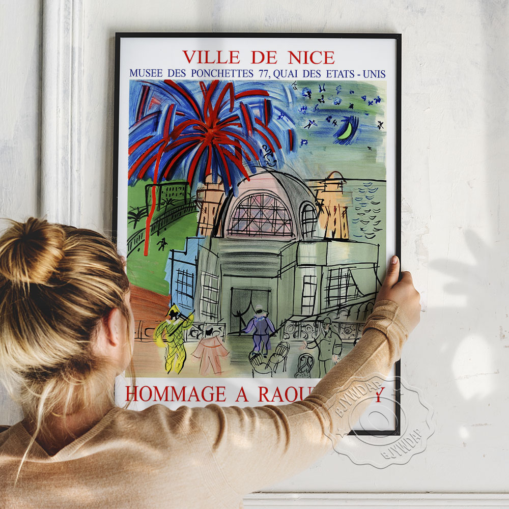 Raoul Dufy – affiche De musée d'exposition, impression d'art français Vintage, cadeau De décoration murale pour la maison, Ville De Nice - Hommage A Raoul Dufy 1954 n° 4