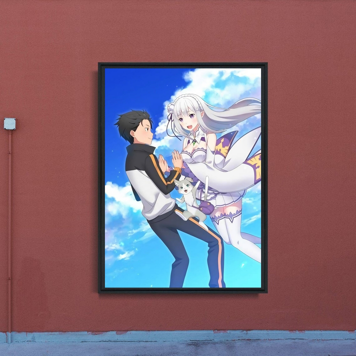 Affiche de dessin animé Re:Zero Life dans un autre monde à partir de zéro, toile imprimée, décoration de maison, peinture murale (sans cadre) n° 1