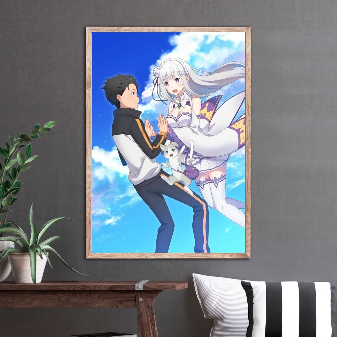 Affiche de dessin animé Re:Zero Life dans un autre monde à partir de zéro, toile imprimée, décoration de maison, peinture murale (sans cadre) n° 3