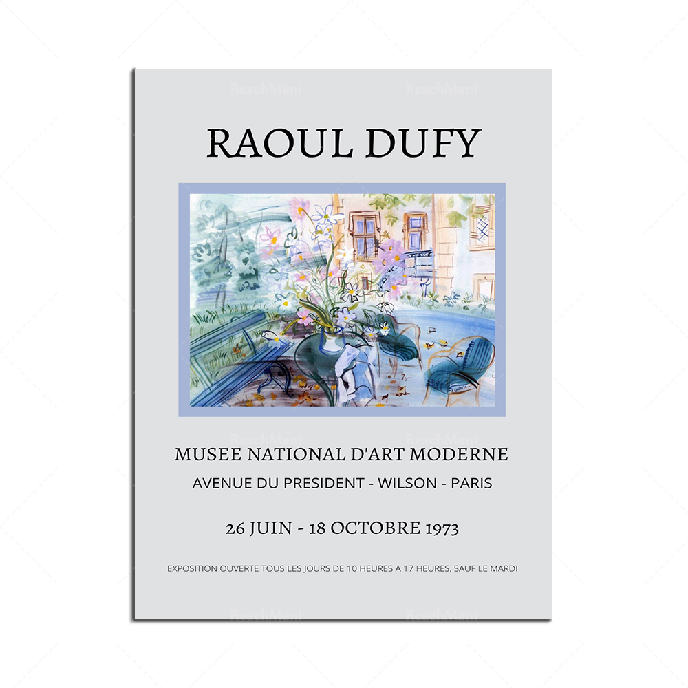 Raoul Dufy – affiche du musée d'exposition, impression d'art français vintage, cadeau De décoration murale pour la maison, Ville De Nice, hommage à Raoul Dufy 1954 n° 2