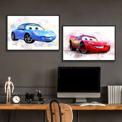 Disney-Pixar Cars Anime Poster, Peinture sur toile, Impressions murales, Image décorative pour la maison, Décor de chambre d'enfant, Cadeaux mignons small picture n° 2