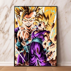 Peinture sur toile de Dragon Ball Goku pour enfants, image imprimée, mur, salon, figurines d'action, cadeaux, affiche, jouets, impressions modulaires small picture n° 2