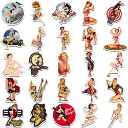 Autocollants sexy Pin-up de la seconde guerre mondiale, stickers waterproof, pour ordinateur portable, moto, voiture, bagages, skateboard, DIY, nouvelle collection small picture n° 5