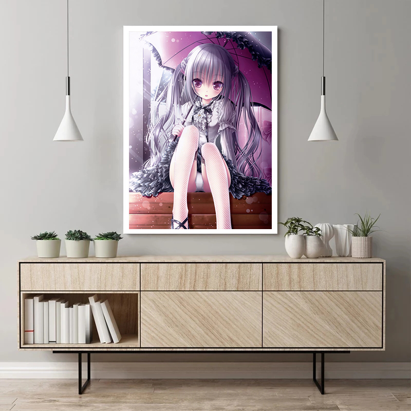 Neko Girl Anime Girls Poster, Manga japonais, Moe, Sweet Little Loli, Lolita Wall Art Posters, Prhonneur, Game Manage, Home Room Decor n° 5