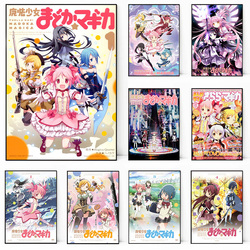 Affiche sur toile de dessin animé japonais, Anime japonais chaud, Puella Magi Madcontoured Magica, Heroine Girl, Art mural, gérer le décor de chambre Kawaii small picture n° 1