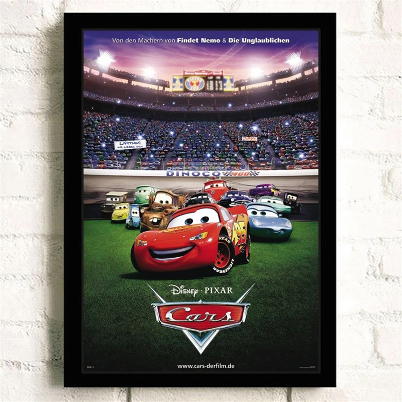 Peinture sur Toile Personnalisée de Course Pixar de Disney, Affiches et Imprimés d'Histoire de Voiture, Art Mural, Décoration de Salon et Chambre d'Enfant n° 4