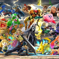 Super Smash Bros – affiche de jeu vidéo HD, 1 pièce, dessin animé, images, toile d'art, peintures murales pour décoration de maison small picture n° 4