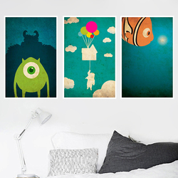 Disney-Peinture sur toile de dessin animé Pixar, affiche de film cancers classique, Finding Nemo Toys Story, Art mural, décoration d'intérieur small picture n° 4