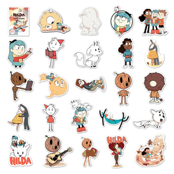 Autocollants de Dessin Animé pour Enfant, Adhésifs Étanches, Kawaii, Hilda, pour Ordinateur Portable, Valise, Stockage, Album, Graffiti, Jouets, Cadeaux small picture n° 5