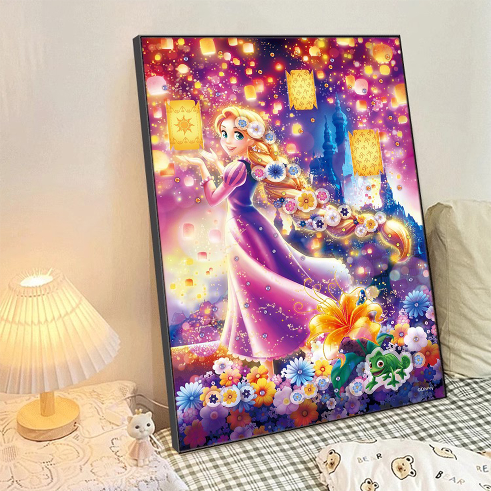 Disney-Affiche de dessin animé Raiponce pour la décoration intérieure, peinture sur toile, la petite sirène, impressions d'art mural princesse, image pour le salon n° 4