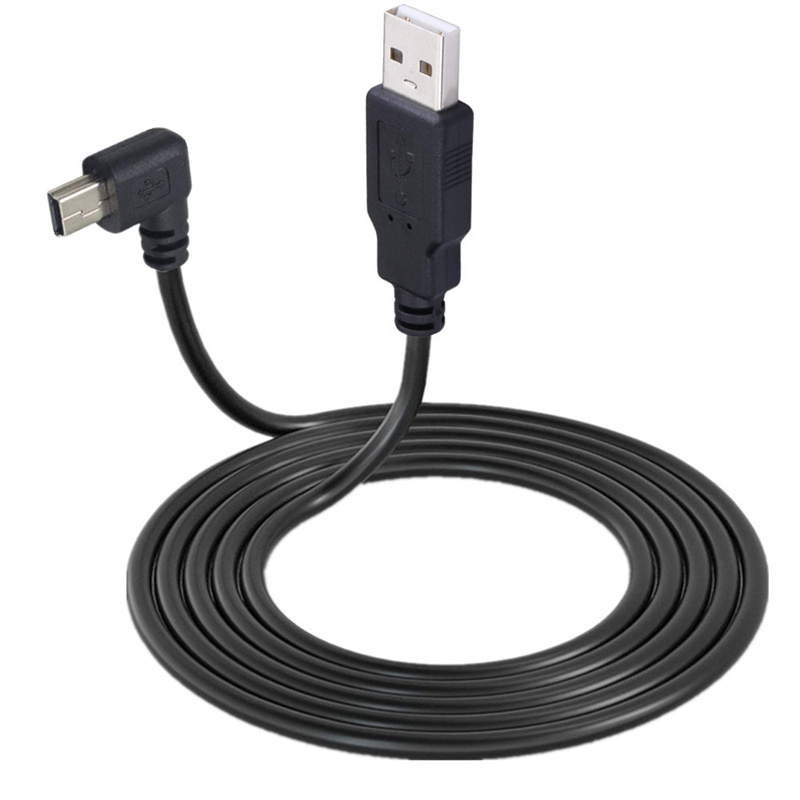 Câble USB 2.0 mâle vers mini USB vers vers vers le bas, résistant, angle droit 90, 0.25m, 0.5m, 1.5m, 3m, pour appareil photo MP4, tablette n° 5