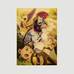 Affiche japonaise en papier kraft, anime Hunter X Hunter, figure manga Killua Gon Hisoka, peinture murale vintage, décoration de la maison small picture n° 4